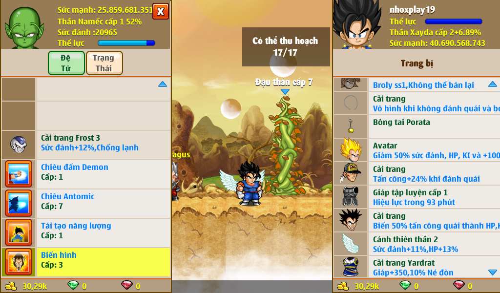 [Đã Bán]Ms 4497 (tk miền ảo) – Xayda 40ti dt 25ti8, atomic ttnl khỉ, nt galick 14%, glt 3s hp, có cánh vv, ct yadrat, frost3, dracula, vô hình, apk 13, skill 77777755