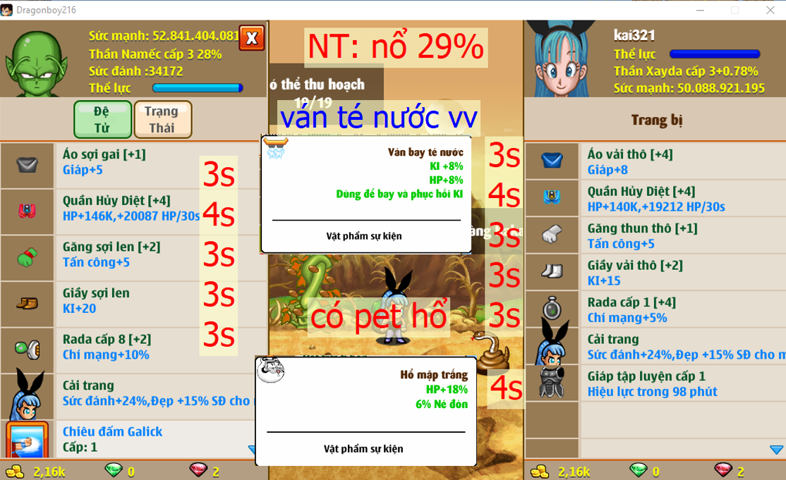 [Đã Bán]Ms 4793 (giá cả đồ) (có ván té nước) – Xayda 50ti dt 52ti8, kame ttnl trứng, x2 w hd c4 4s, glt 4s, x2 thỏ, pet hổ, yadrat, csdb, frost3, …