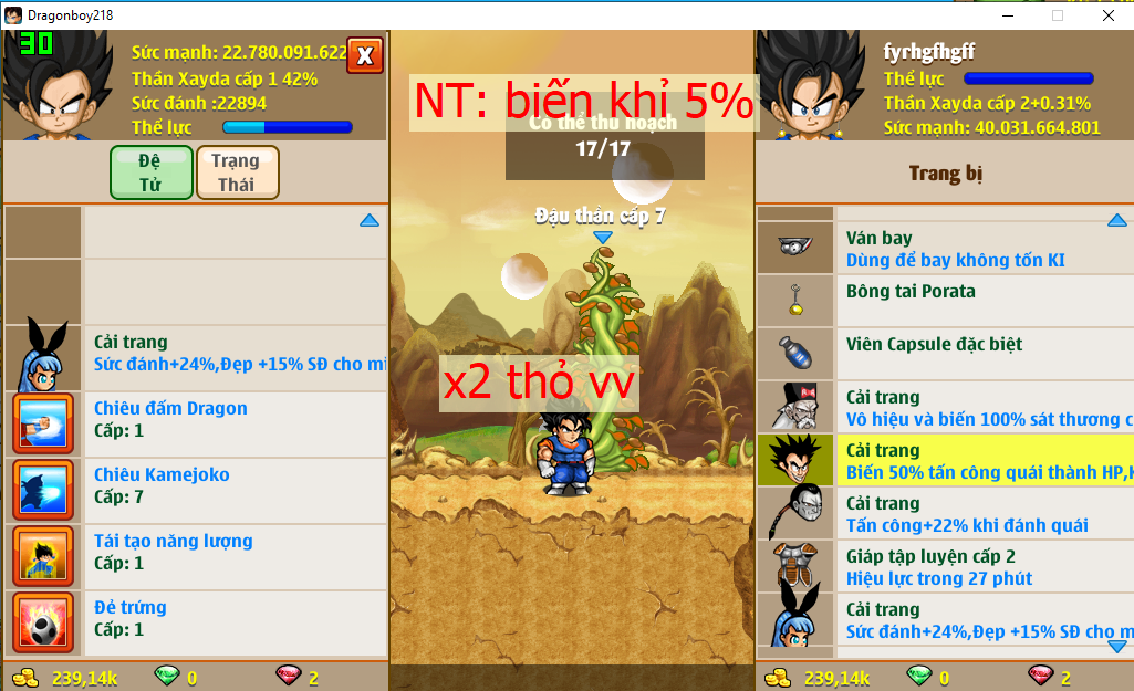 [Đã Bán]Ms 4811 – Xayda 40ti dt 22ti, kame ttnl trứng, nt biến khỉ 5%, x2 thỏ vv. glt c2, csdb, apk 20, 14