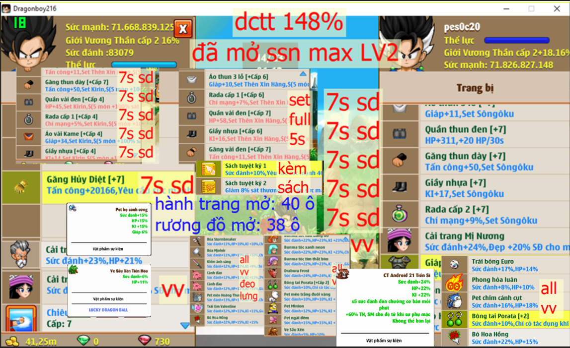 Ms 9001 (giá kèm 2 sách) #pes0c20 dctt 148% (sv2 được 2 nik set sgk dctt 148)  + set sgk 7s, set kirin 7s, thên xin hăng 5s  + cải trang x5 mới nhất, x2 mị vv, phụ kiện all vĩnh viễn như ảnh