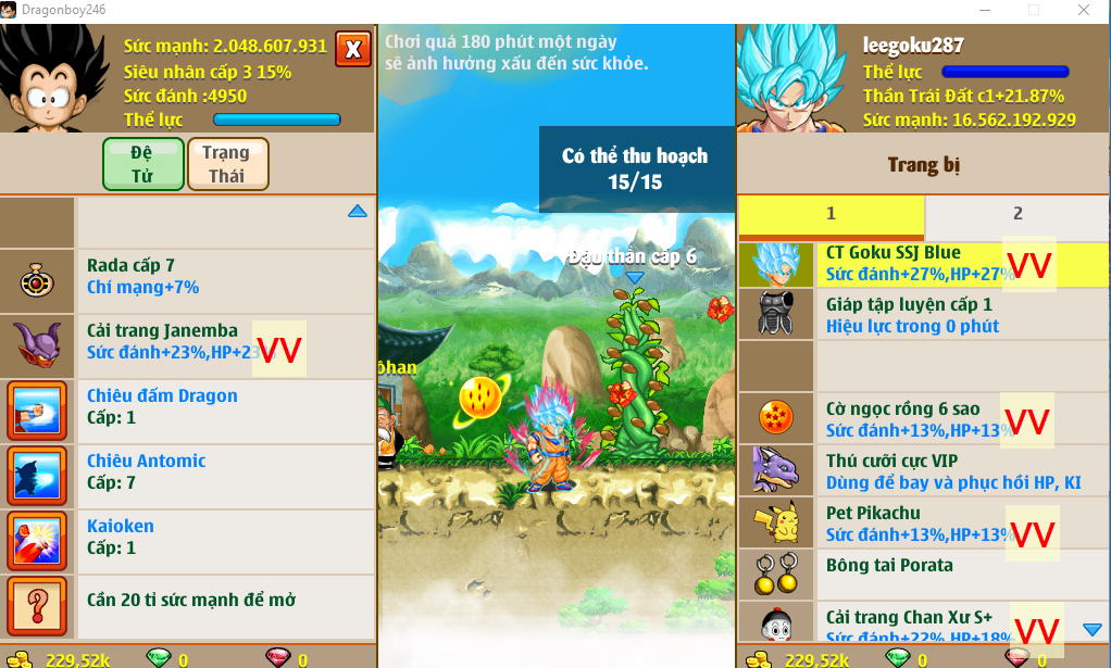 Ms 6547 – Trái đất 16ti dt 2ti, atomic 7 kaioken, ct goku ssj blue, janemba, chan xư, apk 19, x2 apk 13, … cờ nro 6s, pet pikachu