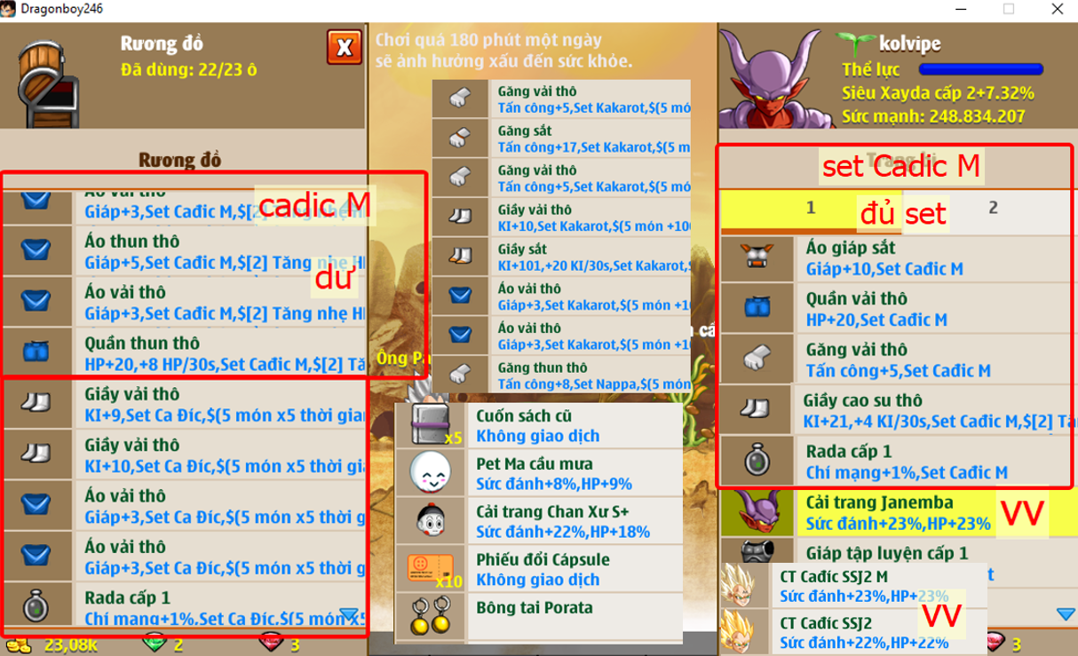 Ms 6601 (kèm 900 ngọc) – Xayda 248tr sm set Cadic M đủ set (dư vài món), ct janemba, chan sư, pet ma cầu mưa, có bông tai,