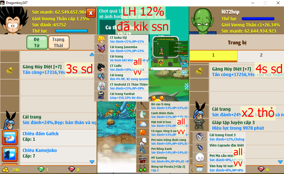 Ms 6623 – Nameck 62ti dt 62ti, x2 găng hd c7 4s3s, LH 12%, x2 thỏ, kik ssn, phụ kiện đầy đủ