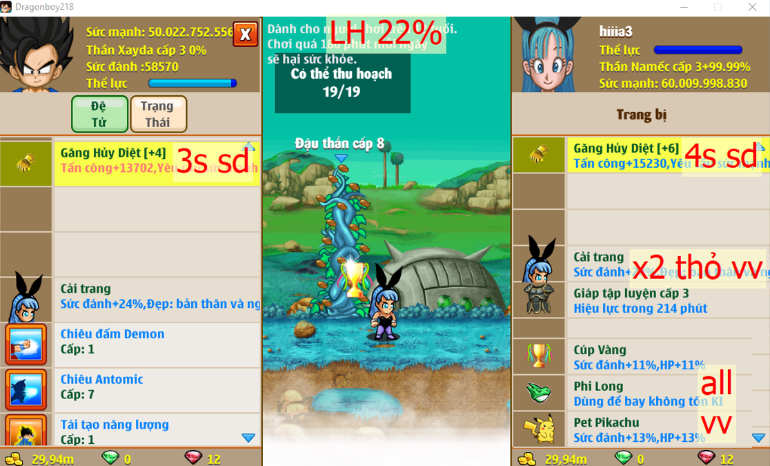 Ms 6625 – Nameck 60ti dt 50ti, atomic ttnl trứng, LH 22%, x2 thỏ, x2 găng hd 4s3s, cúp, pet pikachu