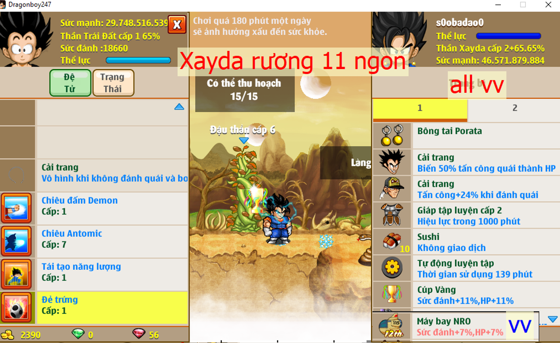 Ms 6628 Xayda rương 11  ngon, Xayda 46ti5 dt 29ti, atomic ttnl trứng, giáp c2, cúp vv, ván máy bay nro, ct fracula, apk 13, vô hình,