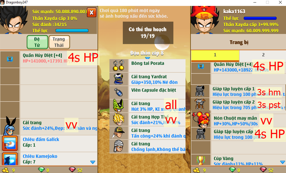 (đã bán) Ms 6631 – Xayda 60ti dt 50ti, kame tdhs trứng, x1 nón chuột, x1 thỏ, giáp 4s HP, x2 w hd c4 4s HP, ….