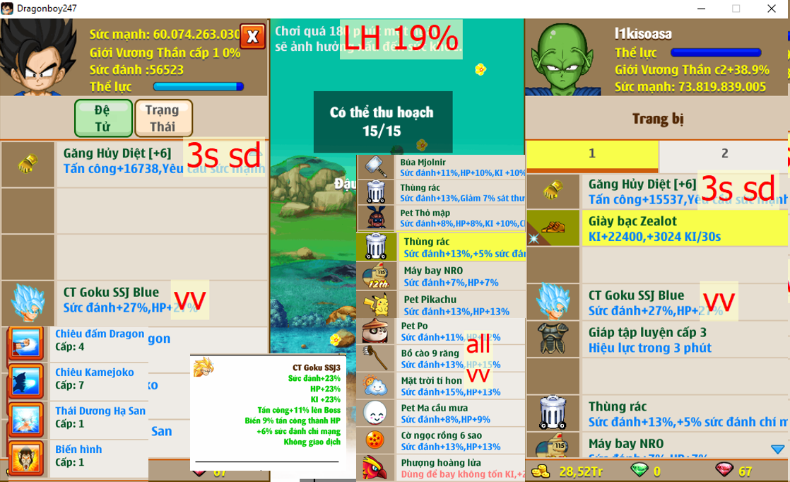 Ms 6637 – Nameck 73ti dt 60ti, x2 găng hd 3s, LH 19% x2 ct goku ssj blue, phụ kiện đầy đủ