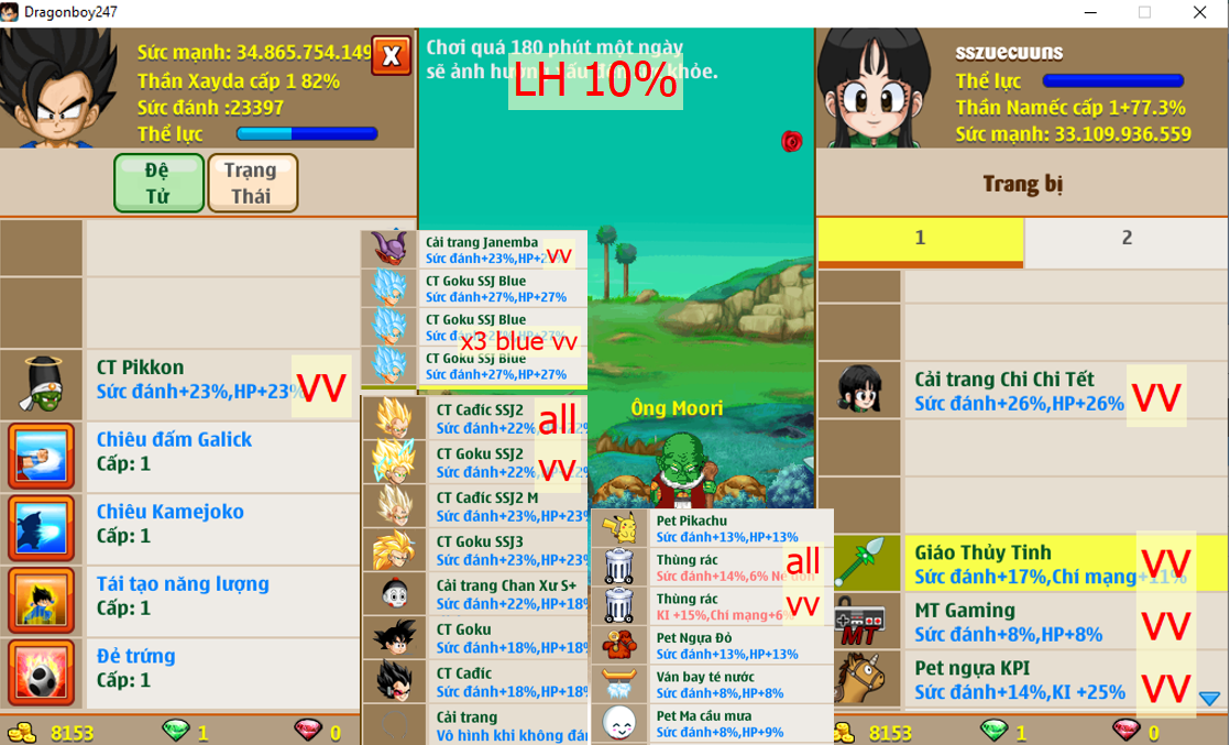 Ms 6643 – Nameck có x3 goku blue, nhiều cải trang, phụ kiện đầy đủ